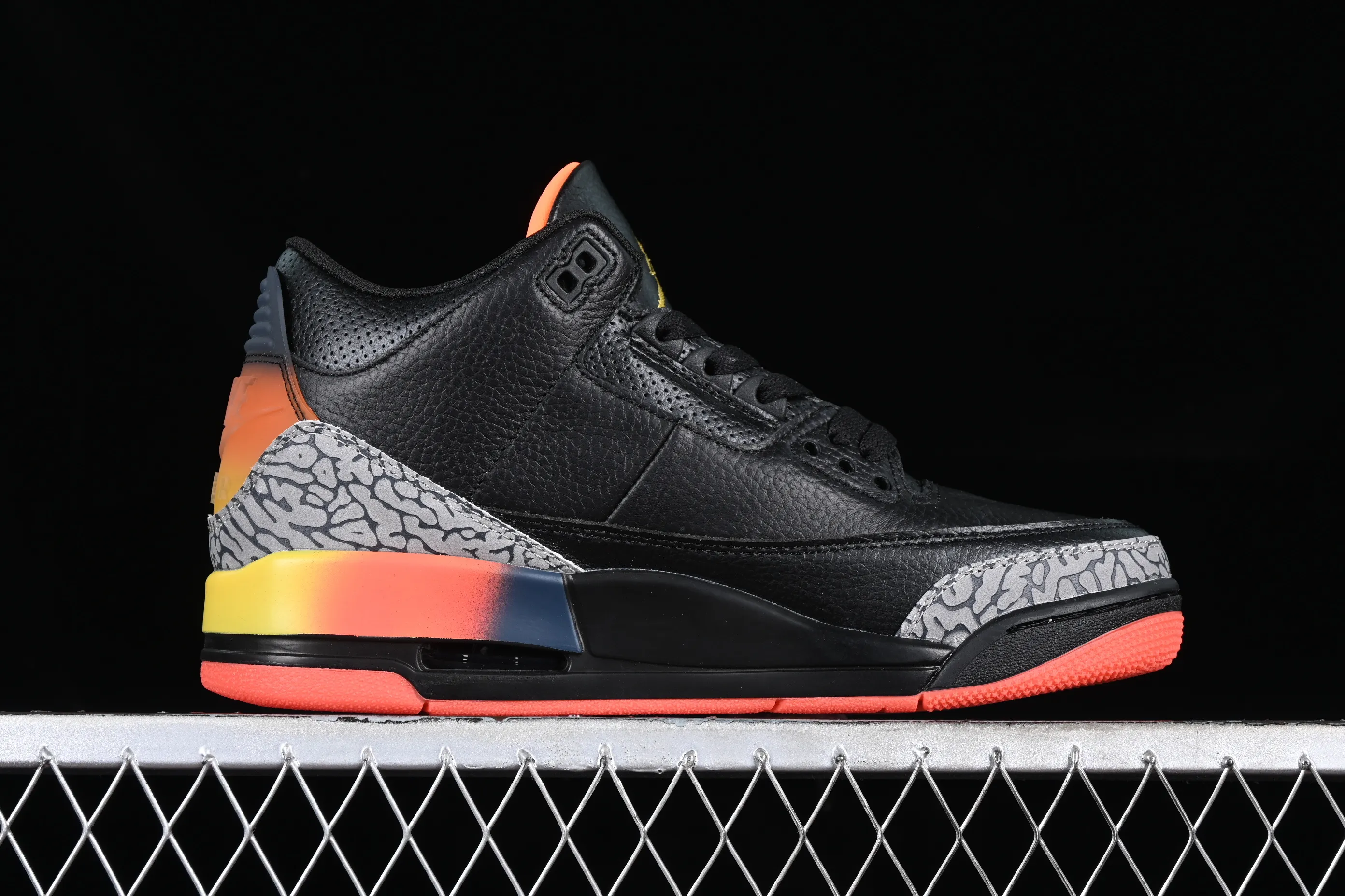 All categories Air Jordan Jordan series basketball shoes Air Jordan 3 J Balvin x Air Jordan 3 Retro "Rio" AJ3 Joe 3 Black Rainbow FN0344-902